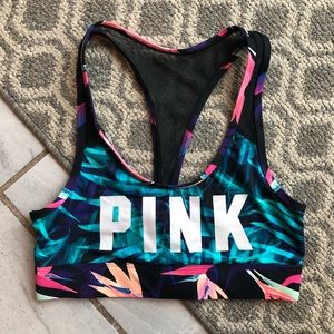 Victoria’s Secret Pink Tropical Ultimate Mesh Sports Bra Size Small